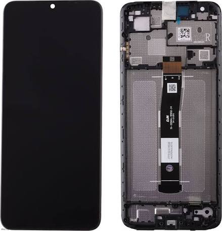 LCD Complete Frame Xiaomi Redmi 9AT black (Service Pack)