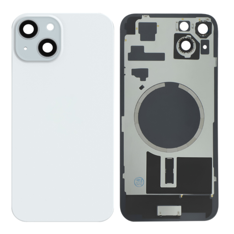 Apple iPhone 15 Back Glass Without NFC, Enlarged Camera Frame Blue  OEM
