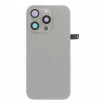 Apple iPhone 15 Pro Backcover Glass - Flash Light Flex + Magsafe Magnets + Wireless Charging Flex - Natural OEM