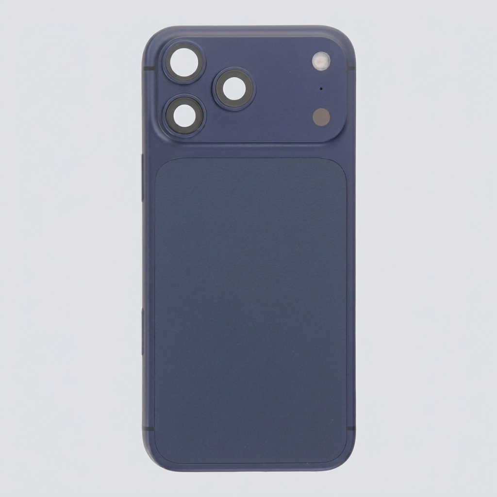 iPhone 17 Pro Max Backcover Glass + Frame - Deep Blue Pulled