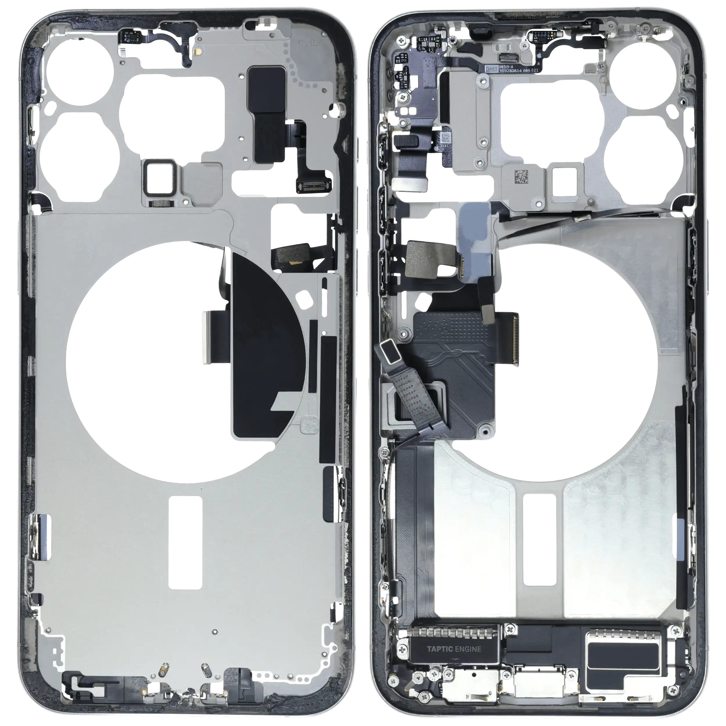 Apple iPhone 15 Pro Max Midframe - With Small Parts - Natural PULLED
