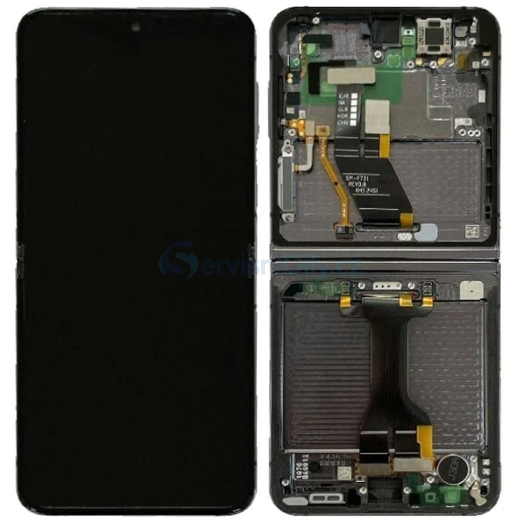 Samsung Galaxy Z Flip5 F731B Main Display And Digitizer With Frame black Service Pack