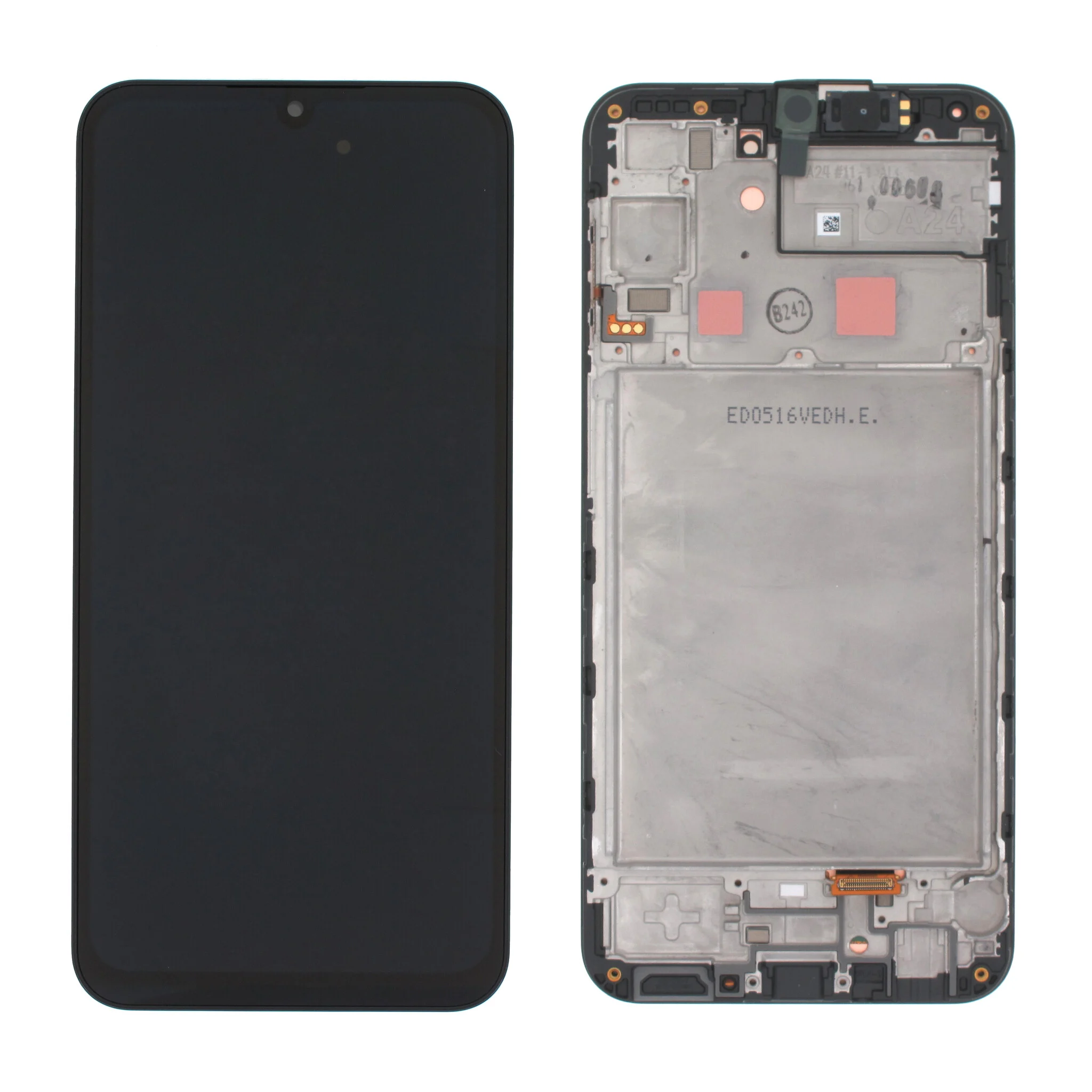Samsung Galaxy A24 4G A245F Display And Digitizer With Frame Black Service Pack