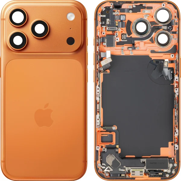 Apple iPhone 17 Pro Max Backcover - Pulled - Backcover Glass + Frame - Orange