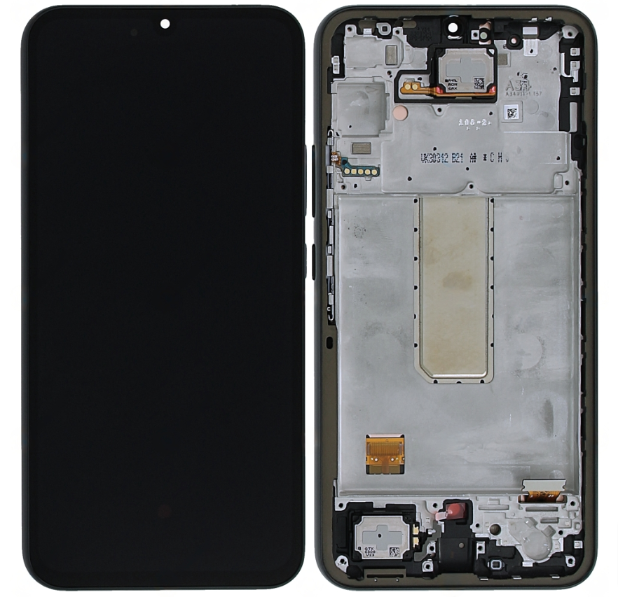 Samsung Galaxy A34 5G A346B Display And Digitizer With Frame Black Service Pack
