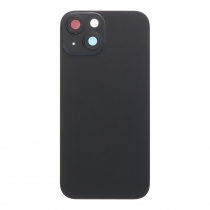 For Apple iPhone 15 Plus Back Glass Without NFC, Enlarged Camera Frame Black Compatible OEM